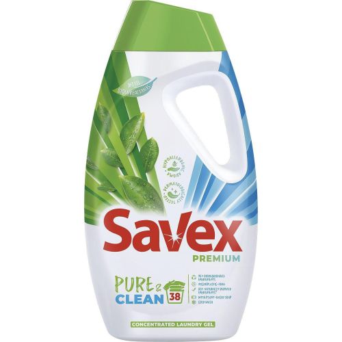 Savex Premium Pure течен перилен препарат, 38 пранета (1.71 л)