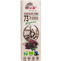 Chocolates Solé био черен шоколад 73% какао (25 г)