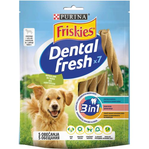 Purina Friskies Dental Fresh храна за кучета, за средни породи (180 г)