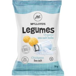 McLloyd's Legumes био зеленчуков снакс топчета с морска сол и нахут, без глутен (35 г)