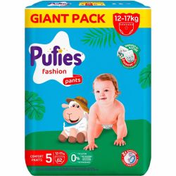 Pufies Fashion Pants бебешки гащички, размер Junior 5, 12 кг - 17 кг (62 бр.)
