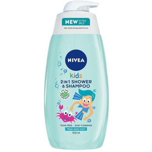 Nivea Kids душ гел и шампоан за момчета (500 мл)