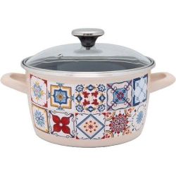 Metalac Porto емайлирана тенджера със стъклен капак, 20 см, 3.5 л (1 бр.)