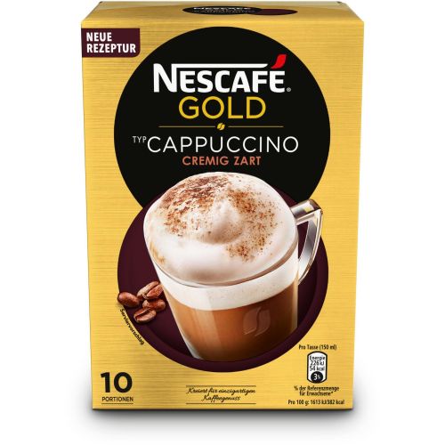 Nescafe разтворимо кремообразно капучино, 10 бр. х 14 г (140 г)