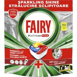 Fairy Platinum Plus таблетки за съдомиялна лимон (102 бр.)