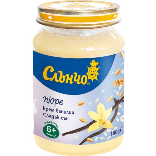 Слънчо бебешки десерт крем ванилия (190 г)