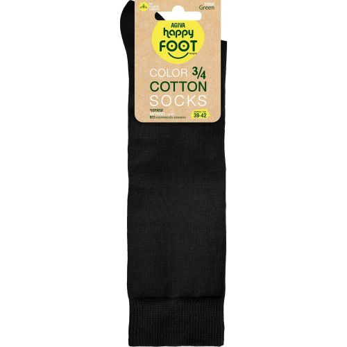 Happy Foottopia 3/4 чорапи, памук, черен, размер 39-42 (1 бр.)