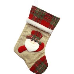 Коледен чорап с Дядо Коледа, 25 см х 16 см (1 бр.)
