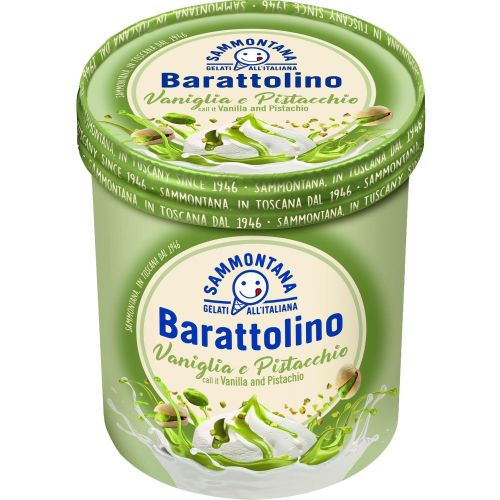 Sammontana Barattolino Vaniglia e Pistacchio сладолед ванилия с шамфъстък и парченца шамфъстък (800 мл)
