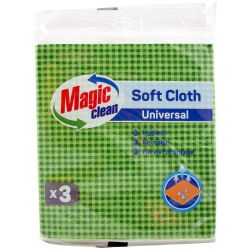 Magic Clean Soft Cloth домакинска кърпа универсал, 3 бр., 32 х 38 см (1 бр.)