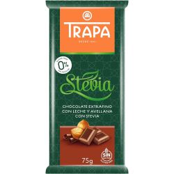 Trapa млечен шоколад със стевия и лешници (75 г)