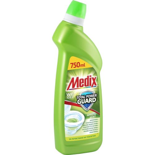 Medix Total Power Guard препарат за почистване на тоалетна ябълка и мента (750 мл)