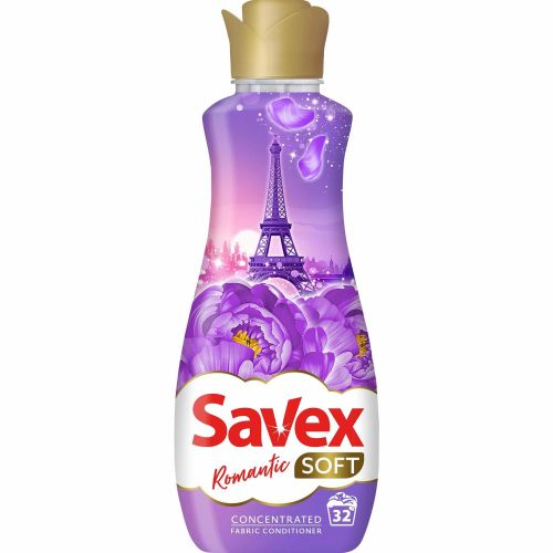 Savex Soft Romantic омекотител, 32 пранета (800 мл)