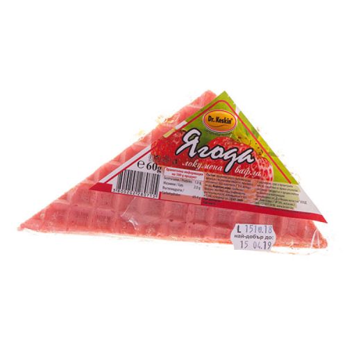 Dr. Keskin локумена вафла ягода, без захар (60 г)