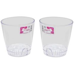 Саксия за орхидея с подложка, Ф 13 см, бяла (2 бр.)