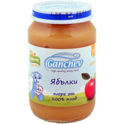 Ганчев пюре от ябълки 100%, 4+ месеца (190 г)