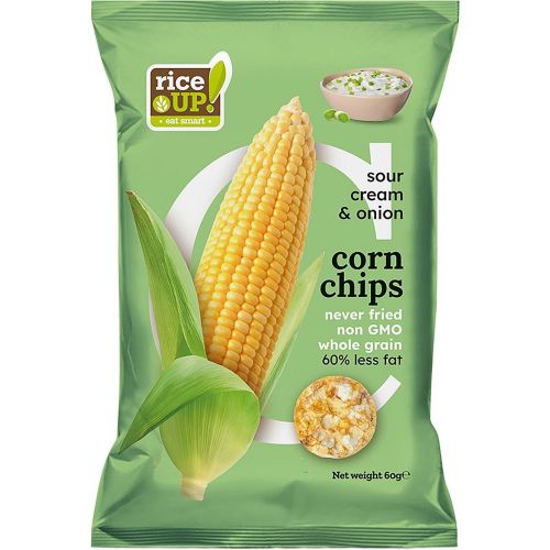 Rice Up царевичен чипс сметана и лук (60 г)