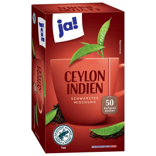 Ja! черен чай Ceylon-Indien, 50 бр. (87.5 г)