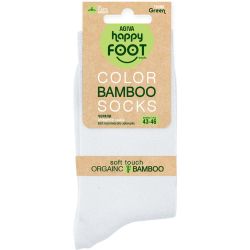 Happy Foottopia чорапи, бамбук, бял, размер 43-46 (1 бр.)