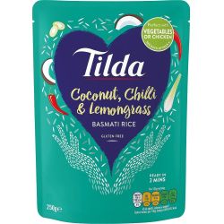 Tilda ориз басмати на пара кокос, чили и лимонова трева (250 г)