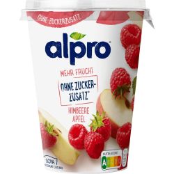 Alpro заквасен соев продукт с малини ябълки без захар (400 г)