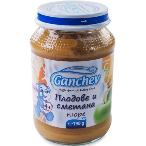 Ганчев пюре десерт с плодове и сметана (190 г)
