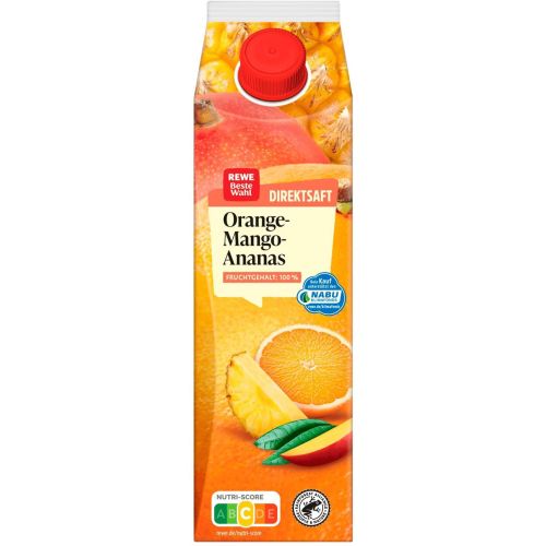 REWE сок от портокал, манго и ананас 100% (1 л)