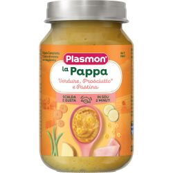Plasmon пюре зеленчуци с бебешка паста и свинско месо, 7+ м (200 г)