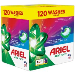 Ariel Color капсули за пране за цветни тъкани, 2 бр. × 60 бр. (120 бр.)