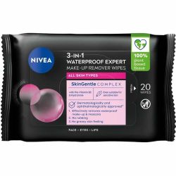 Nivea Waterproof Expert мицеларни почистващи кърпички 3в1 (20 бр.)