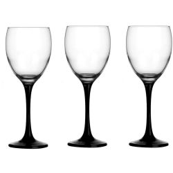 LAV Venue чаши за вино с черно столче, 340 мл (3 бр.)