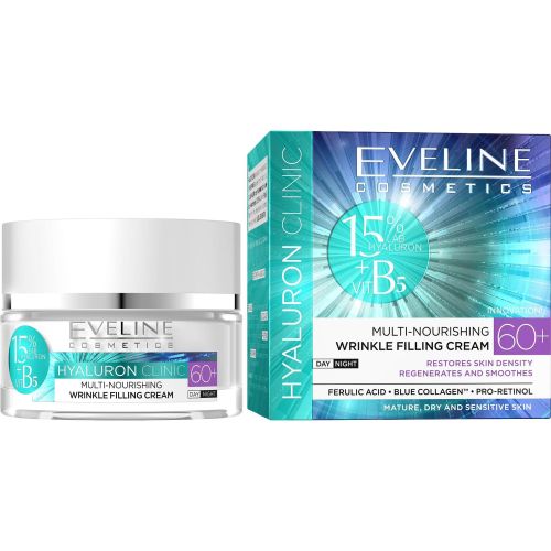 Eveline Cosmetics New Hyaluron 60+ крем за лице SPF8 (50 мл)