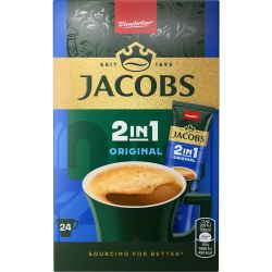 Jacobs 2in1 разтворимо кафе, кутия, 24 бр. х 12.4 г (297.6)