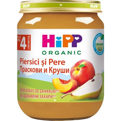 Hipp био пюре праскови и круши (125 г)