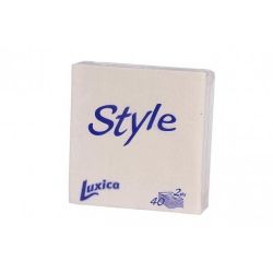 Luxica Style бели салфетки, 2 пласта (40 бр.)