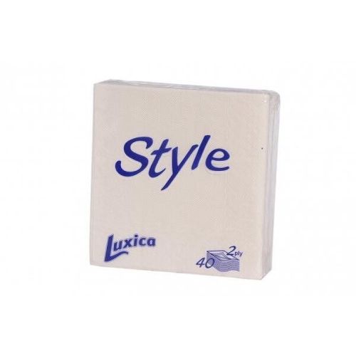 Luxica Style бели салфетки, 2 пласта (40 бр.)