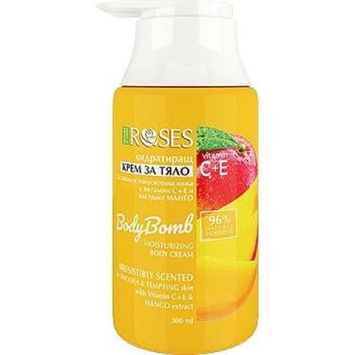 Nature of Agiva Roses крем за тяло манго и витамини C+E (300 мл)