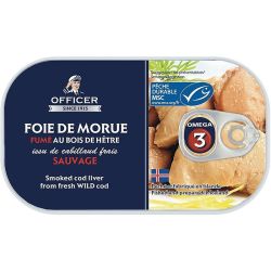 Officer пушен дроб от треска (120 г)