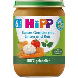 Hipp био зеленчуци с ориз и леща (190 г)