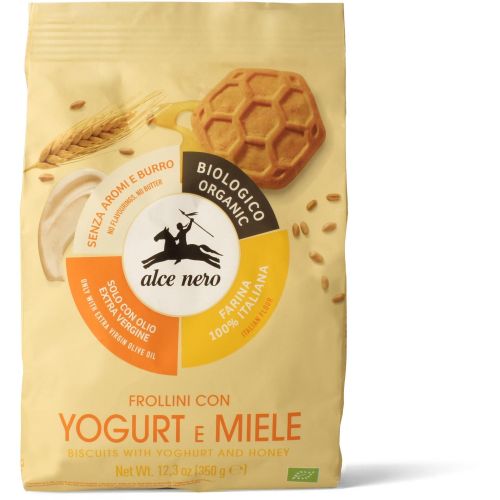 Alce Nero био бисквити с йогурт и мед (350 г)