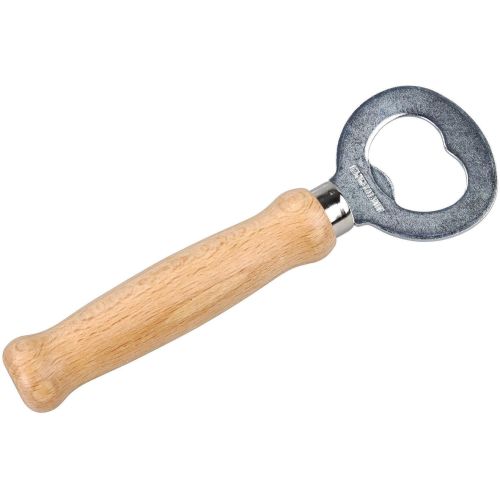 Fackelmann отварачка за бутилки, никелирана с дървена дръжка, 13 см (1 бр.)