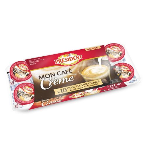 President сметана за кафе млечна, 10 бр. х 9.8 г (98 г)