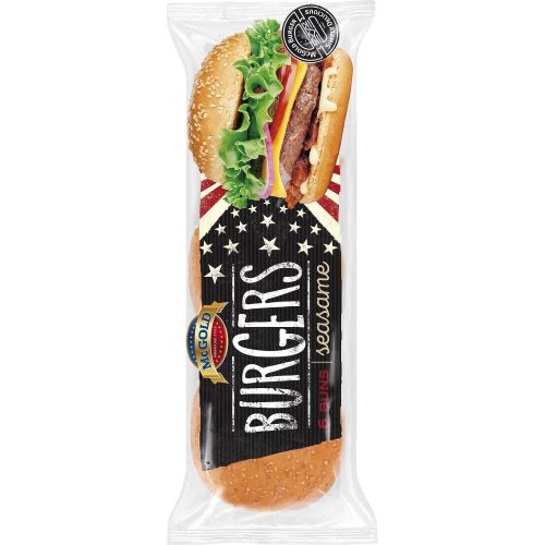 McGold хлебчета за бургери със сусам, 6 бр. х 50 г (300 г)