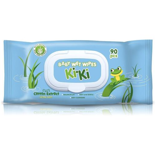 Kiki бебешки влажни кърпички с капак (90 бр.)