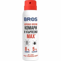 BROS Max аерозол против комари и кърлежи (90 мл)