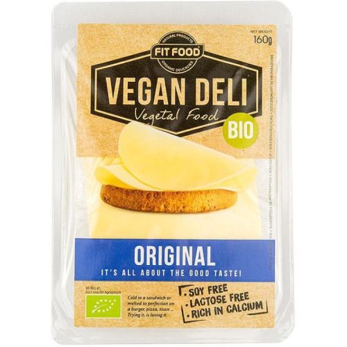 Fit Food Vegan Deli био веган сирене натюр, слайс (160 г)