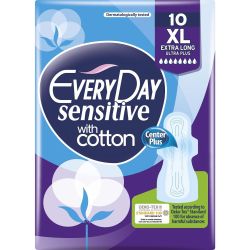 Everyday Sensitive with Cotton Extra Long Ultra Plus дамски превръзки (10 бр.)