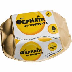 От фермата до трапезата яйца от подово отглеждани кокошки, размер L (6 бр.)