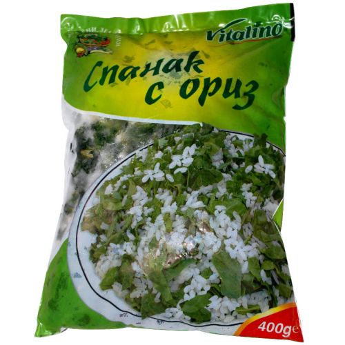 Vitalino замразен спанак с ориз (400 г)