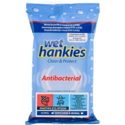 Wet Hankies Clean влажни кърпички (15 бр.)